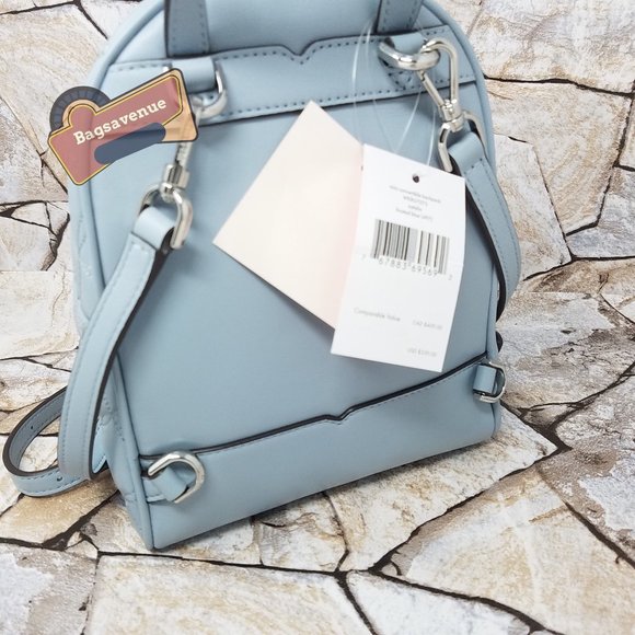Mini Convertible Backpack Leather Natalia Frosted Light Blue Kate Spade main image 9